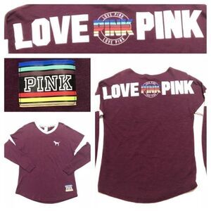 Victoria's Secret PINK Varsity V Neck Sweatshirt Oversized XS